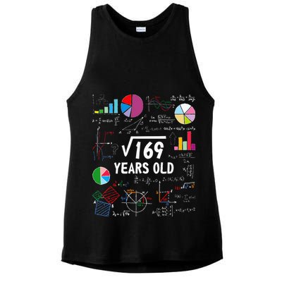 Square Root Of 169 13th Birthday 13 Year Old Math Nerd Ladies PosiCharge Tri-Blend Wicking Tank