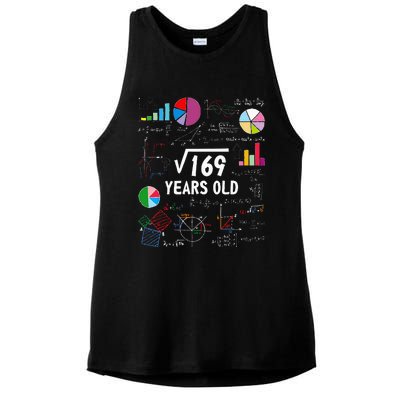 Square Root Of 169 13th Birthday 13 Year Old Math Nerd Ladies PosiCharge Tri-Blend Wicking Tank