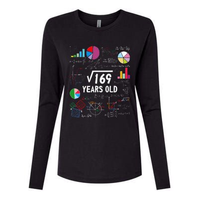 Square Root Of 169 13th Birthday 13 Year Old Math Nerd Womens Cotton Relaxed Long Sleeve T-Shirt