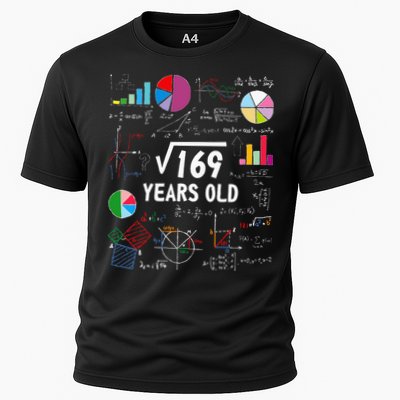 Square Root Of 169 13th Birthday 13 Year Old Math Nerd Performance Shirt