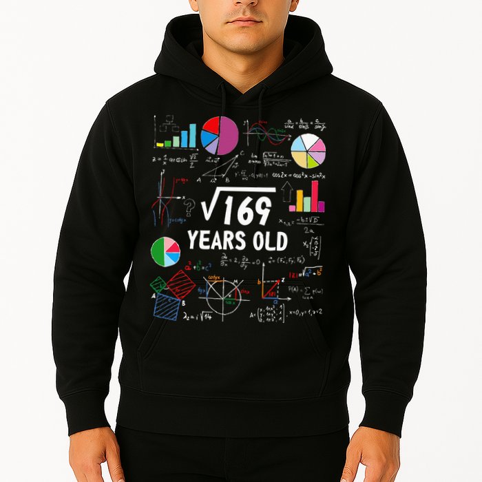 Square Root Of 169 13th Birthday 13 Year Old Math Nerd Hoodie
