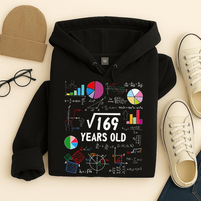 Square Root Of 169 13th Birthday 13 Year Old Math Nerd Hoodie