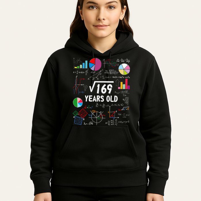 Square Root Of 169 13th Birthday 13 Year Old Math Nerd Hoodie
