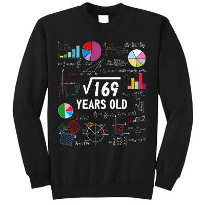 Square Root Of 169 13th Birthday 13 Year Old Math Nerd Sweatshirt