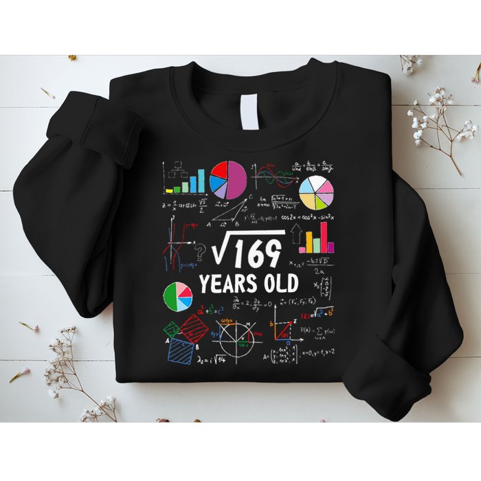 Square Root Of 169 13th Birthday 13 Year Old Math Nerd Sweatshirt