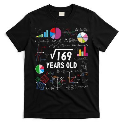 Square Root Of 169 13th Birthday 13 Year Old Math Nerd T-Shirt