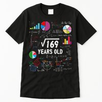 Square Root Of 169 13th Birthday 13 Year Old Math Nerd Tall T-Shirt