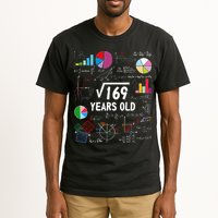 Square Root Of 169 13th Birthday 13 Year Old Math Nerd Tall T-Shirt