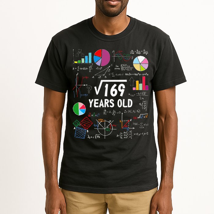 Square Root Of 169 13th Birthday 13 Year Old Math Nerd Tall T-Shirt