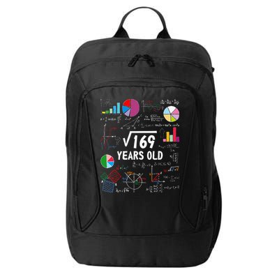 Square Root Of 169 13th Birthday 13 Year Old Math Nerd City Backpack