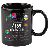 Square Root Of 169 13th Birthday 13 Year Old Math Nerd 11oz C Handle Ceramic Mug