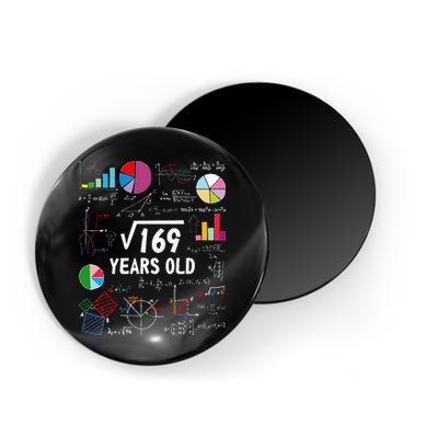 Square Root Of 169 13th Birthday 13 Year Old Math Nerd Magnet
