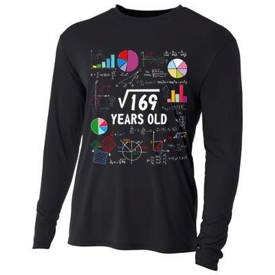 Square Root Of 169 13th Birthday 13 Year Old Math Nerd Cooling Performance Long Sleeve Crew