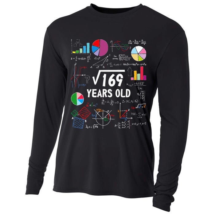 Square Root Of 169 13th Birthday 13 Year Old Math Nerd Cooling Performance Long Sleeve Crew
