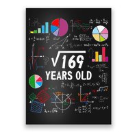 Square Root Of 169 13th Birthday 13 Year Old Math Nerd Poster