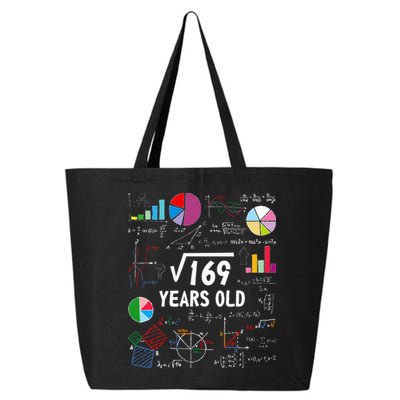Square Root Of 169 13th Birthday 13 Year Old Math Nerd 25L Jumbo Tote