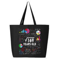 Square Root Of 169 13th Birthday 13 Year Old Math Nerd 25L Jumbo Tote