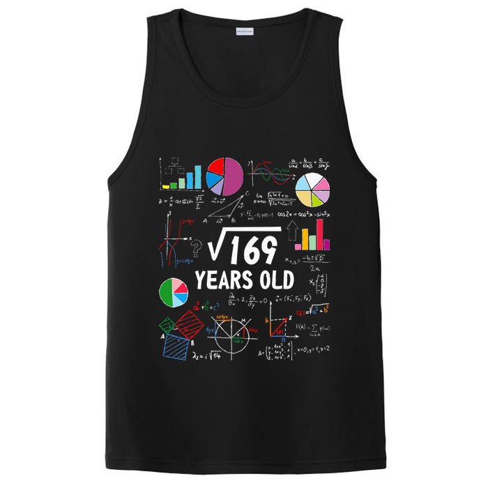 Square Root Of 169 13th Birthday 13 Year Old Math Nerd PosiCharge Competitor Tank
