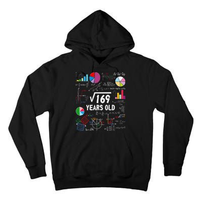 Square Root Of 169 13th Birthday 13 Year Old Math Nerd Tall Hoodie