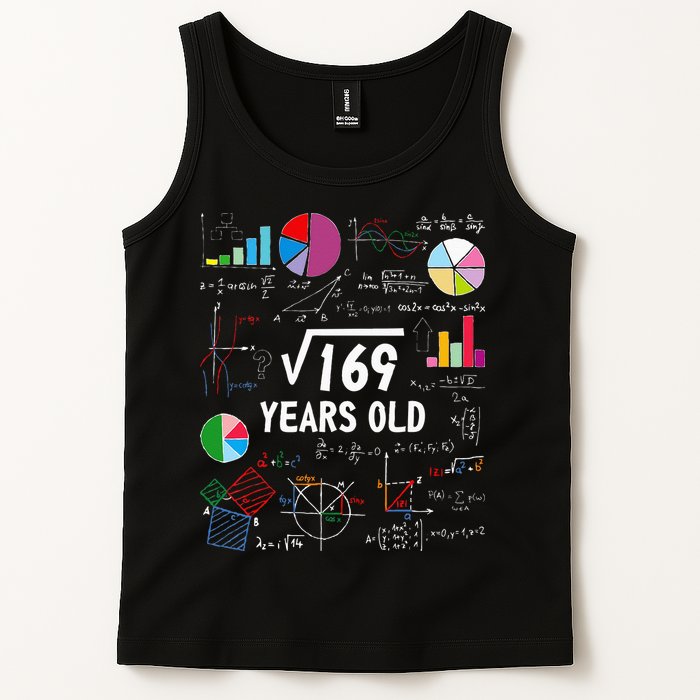 Square Root Of 169 13th Birthday 13 Year Old Math Nerd Tank Top