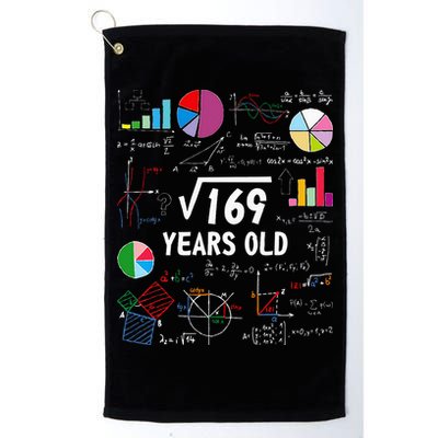 Square Root Of 169 13th Birthday 13 Year Old Math Nerd Golf Towel