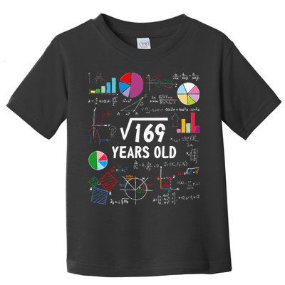 Square Root Of 169 13th Birthday 13 Year Old Math Nerd Toddler T-Shirt