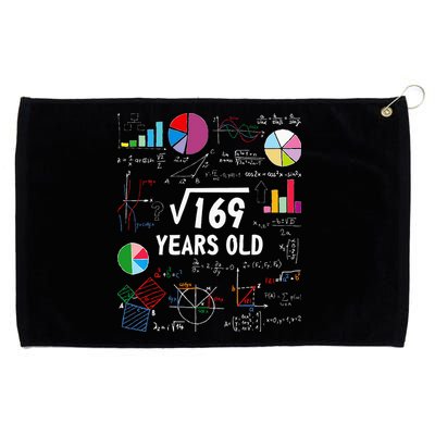 Square Root Of 169 13th Birthday 13 Year Old Math Nerd Grommeted Golf Towel