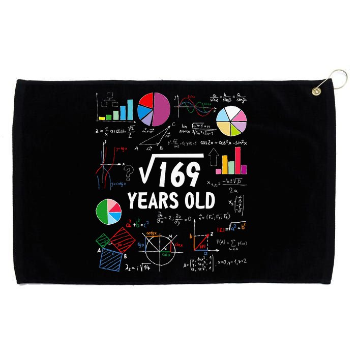 Square Root Of 169 13th Birthday 13 Year Old Math Nerd Grommeted Golf Towel