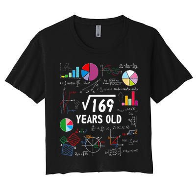 Square Root Of 169 13th Birthday 13 Year Old Math Nerd Crop Top