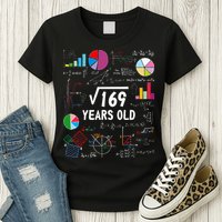 Square Root Of 169 13th Birthday 13 Year Old Math Nerd Womens T-Shirt