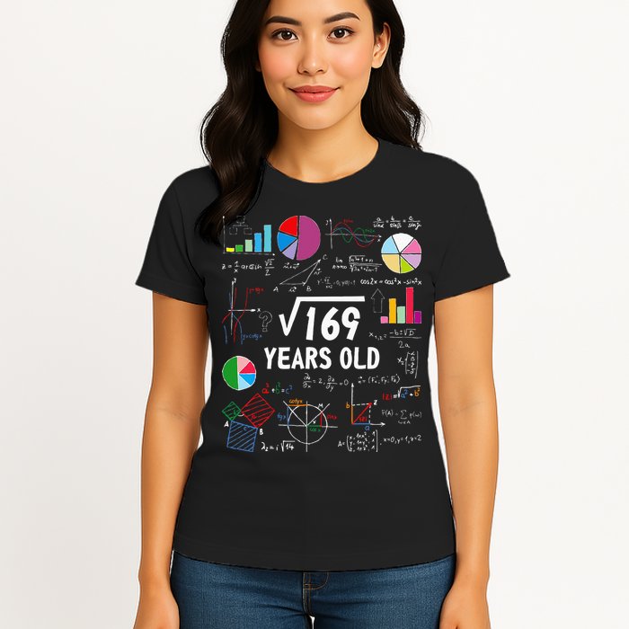 Square Root Of 169 13th Birthday 13 Year Old Math Nerd Womens T-Shirt