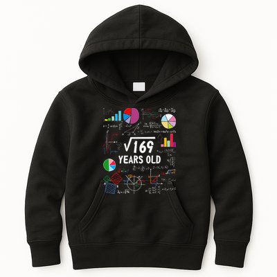 Square Root Of 169 13th Birthday 13 Year Old Math Nerd Kids Hoodie