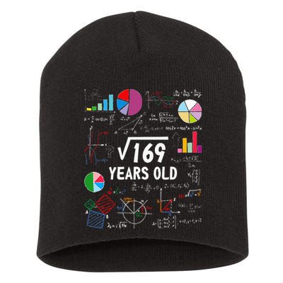 Square Root Of 169 13th Birthday 13 Year Old Math Nerd Short Acrylic Beanie
