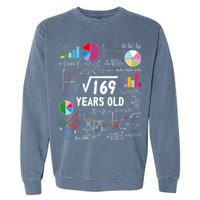 Square Root Of 169 13th Birthday 13 Year Old Math Nerd Garment-Dyed Sweatshirt