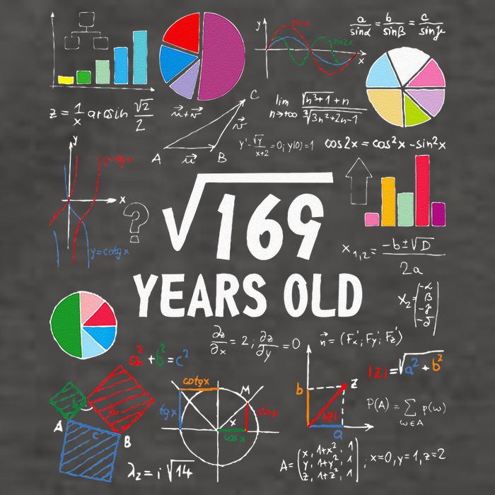 Square Root Of 169 13th Birthday 13 Year Old Math Nerd Vector Backpack