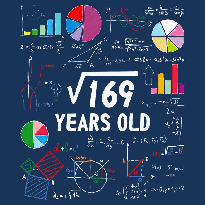 Square Root Of 169 13th Birthday 13 Year Old Math Nerd Infant Baby Jersey Bodysuit
