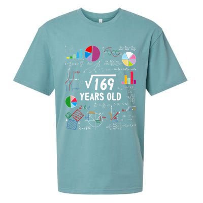 Square Root Of 169 13th Birthday 13 Year Old Math Nerd Sueded Cloud Jersey T-Shirt