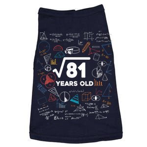 Square Root Of 81 9th Birthday Math Lover 9 Year Old Bday Doggie Tank