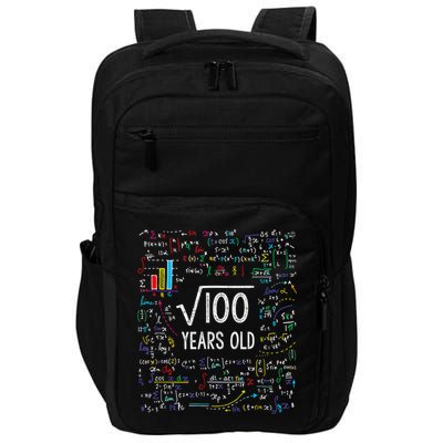 Square Root Of 100 10th Birthday 10 Year Old Gifts Math Bday Impact Tech Backpack