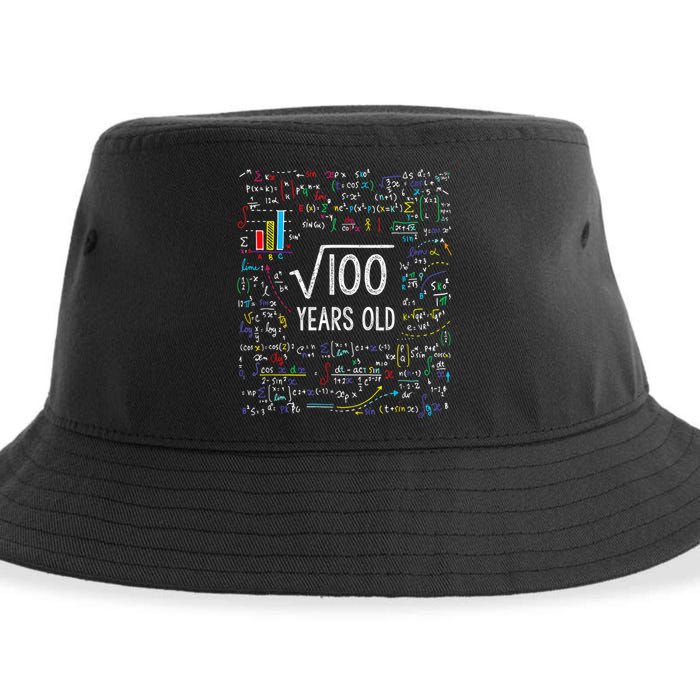 Square Root Of 100 10th Birthday 10 Year Old Gifts Math Bday Sustainable Bucket Hat
