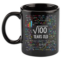 Square Root Of 100 10th Birthday 10 Year Old Gifts Math Bday 11oz C Handle Ceramic Mug