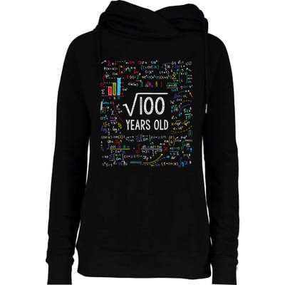 Square Root Of 100 10th Birthday 10 Year Old Gifts Math Bday Womens Funnel Neck Pullover Hood