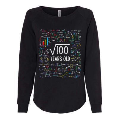 Square Root Of 100 10th Birthday 10 Year Old Gifts Math Bday Womens California Wash Sweatshirt