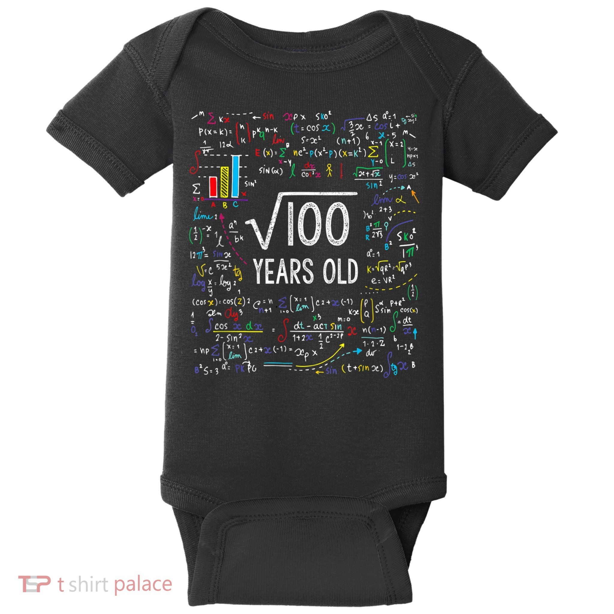 Square Root Of 100 10th Birthday 10 Year Old Gifts Math Bday Baby Bodysuit