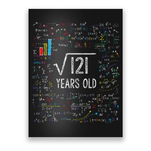 Square Root Of 121 11th Birthday 11 Year Old Gifts Math Bday Poster