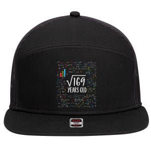 Square Root Of 169 13th Birthday 13 Year Old Gifts Math Bday 7 Panel Mesh Trucker Snapback Hat