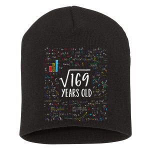 Square Root Of 169 13th Birthday 13 Year Old Gifts Math Bday Short Acrylic Beanie