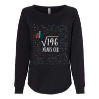 Square Root Of 196 14th Birthday 14 Year Old Gifts Math Bday Womens California Wash Sweatshirt