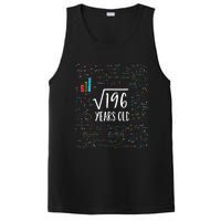 Square Root Of 196 14th Birthday 14 Year Old Gifts Math Bday PosiCharge Competitor Tank