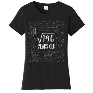 Square Root Of 196 14th Birthday 14 Year Old Gifts Math Bday Women's T-Shirt